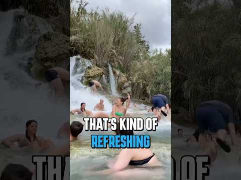 Saturnia Hot Springs in Italy. You won’t believe the water temperature!