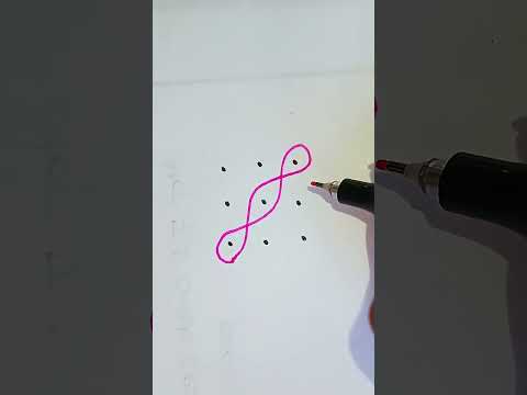 Easy kolam with dots for beginners