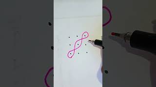 Easy kolam with dots for beginners