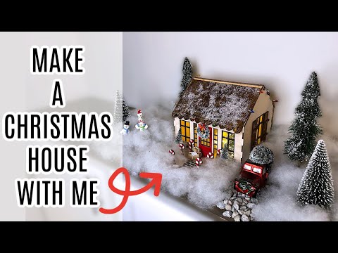 Make A Laser Cut Christmas House With Me | Crafting Tutorial