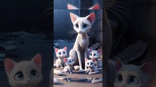 The poor Dady cat,his struggle to save his kittens.#trendingshorts #strugglemotivationvideo#poorcat#