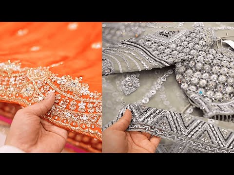 SPECIAL HANDWORK CELEB SAREE DESIGNS| ✨PREMIUM STITCHED BLOUSE SAREE COLLECTION #SAREE #fashion