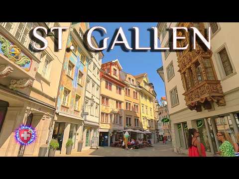 ST. GALLEN SWITZERLAND ✨ Discover the UNESCO World Heritage Site of city / Baroque Cathedral 4K