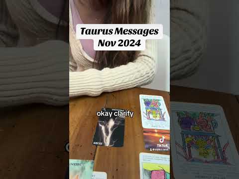 Taurus messages tarot reading Nov 2024. #taurustarot