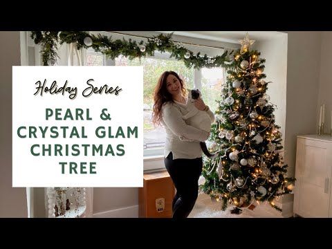 Pearl & Crystal Glam Christmas Tree 🎄💎✨🤍- White and Silver Christmas Tree | HOLIDAY SERIES