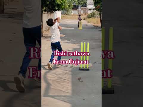 Rishi rathawa  amazing leg break bowler from Gujarat 💯#cricket #viralshort #ytshort #trending