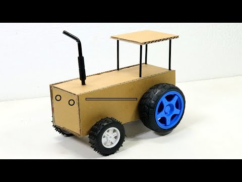 How to Make a Mini Electric Toy Tractor with Cardboard at Home | DIY Science Project | Very Simple