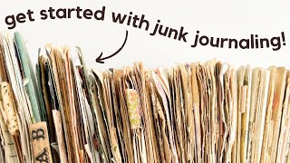 Junk journaling for beginners 🌟 Page ideas, upcycling papers & EASY no-sew journal!