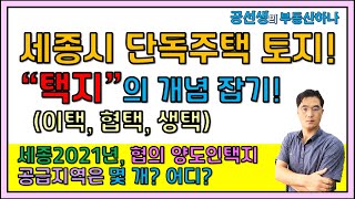 세종시 단독주택토지! 이주자택지, 협의자택지 등 택지의 개념과 세종시 2021년 협의자택지 지역 확인하세요~