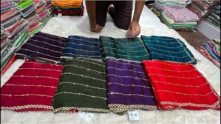 Chickpet Bangalore wholesale fancy designer sarees||Single saree courier available