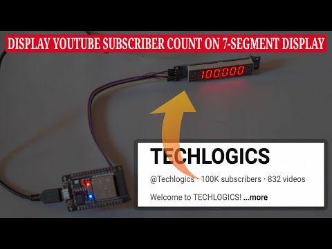 Display YouTube Subscriber Count on 7-Segment Display Using ESP32 Node MCU | Wiring & Code Tutorial