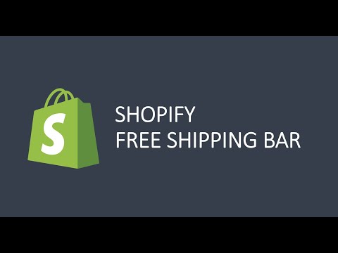 Shopify how to add a Free Shipping Bar