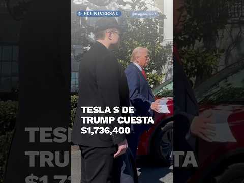 Trump ya tiene su Tesla S que compró; Musk se lo entrega en la Casa Blanca #shorts