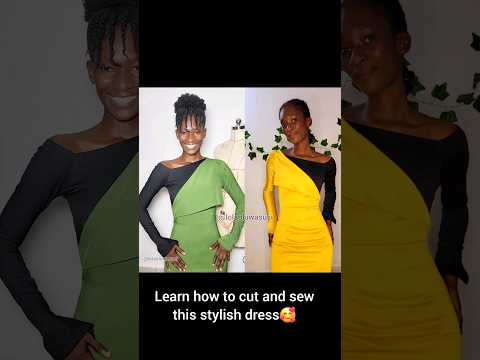 Learn how to sew a 1 color dress with flap😍 #fashion #dresssewingtutorial #sewing