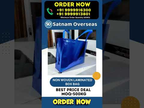 Non Woven Bags | D Cut | W Cut | Factory manufacturer wholesaler Best Prices, Nonwoven Business