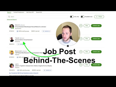 Behind The Scenes Posting a Job on Upwork (What YOUR Proposal and Profile Looks Like)