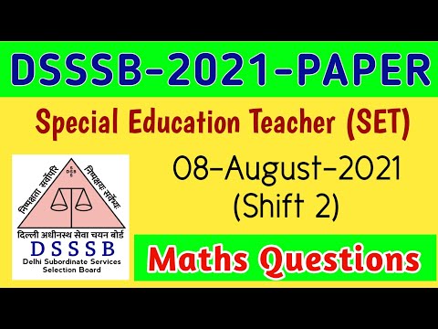 DSSSB TGT Special Education Teacher 2021 Maths Questions | Arithmetic Ability Questions section-1