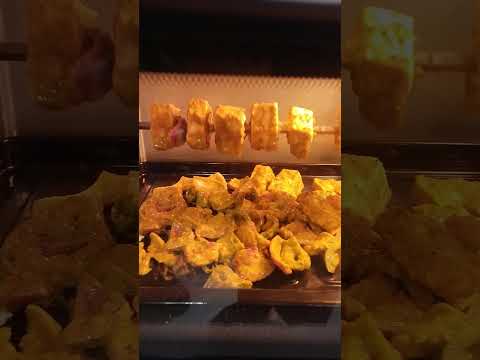 Making of paneer tikka in my new otg#bake #food #recipe #vegetarian #spicyfood