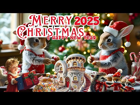 Merry Christmas & Happy New Year 2025 #christmasambience  #christmasmusic  #animation #celebrate