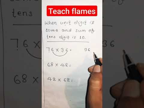 when unit digit is same and sum of tens digit is 10 #shorts #multiplytricks #simplification