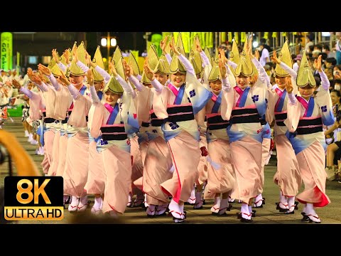 [Like a celestial maiden] Beautiful Awa Odori of Tensui Ren - Awaodori in 8K