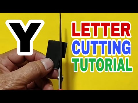 LETTER (Y) CUTTING TUTORIAL #lettercutting