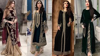 Latest Velvet Suit Designs 2023/ velvet designer suits /velvet suits for ladies /new fashion