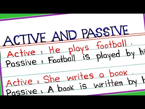 Active and Passive voice || Simple present tense active and passive voice sentences