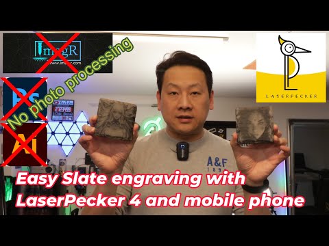 Easy Slate engraving with LaserPecker 4 and mobile phone, no photo processing needed.