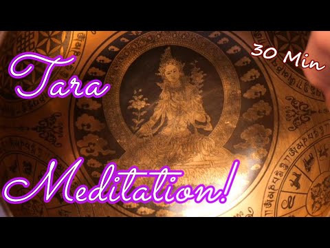 TARA BOWL MEDITATION ~ 30 MIN ~ #HHM19 ~ STRENGTHEN CROWN/7TH & 3RD CHAKRAS ~ WWW.TEMPLESOUNDS.NET