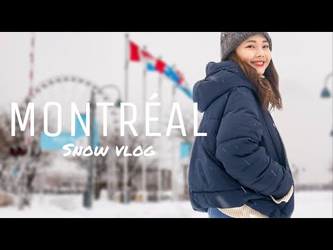 加拿大VLOG｜蒙特婁下雪初體驗、自己搭雪人☃️Snow day in Montréal, Canada❄️ ｜馨蒂 Cindy