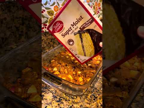 Affy Tapple Pumpkin Dump Cake Recipe #shortsvideo #shorts #recipes #recipeshorts #recipe #caramel