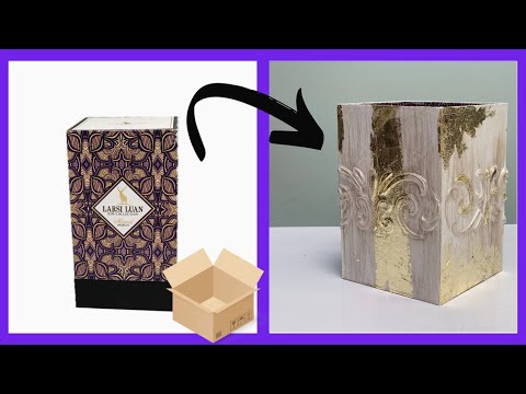 IDEA perfume CARTÓN BOX |DIY Luxury CARDBOARD Organizer |Transforming Cardboard|Step-by-Step craft