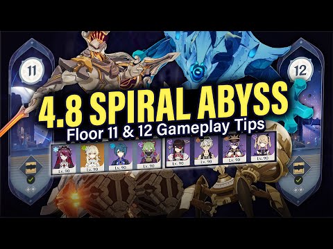 How to BEAT 4.8 SPIRAL ABYSS Floor 11 & 12: Guide & Tips w/ 4-Star Teams! | Genshin Impact 4.8