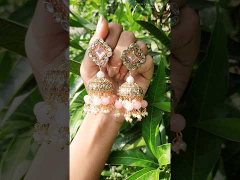 JHUMKE | Diy Earrings 😍 #diy #diyjewellery #shorts #jhumka #handmadejewellery