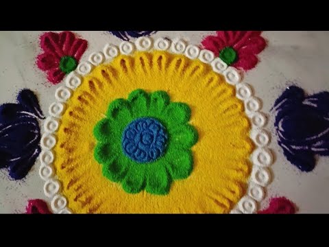 दररोज अंगणात काढण्यासाठी सोप्या आकर्षक आणि छोट्या दोन रांगोळी weekly easy round rangoli#indianart