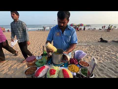 Famous Walking Bhel Puri at Puri Beach | Street Food