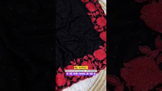 Black Special Design Red Thread #onlineshopping #indianwedding #sarees #cod #shorts #reels #video