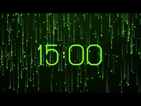 15 Minute 4K Hacker Matrix Countdown