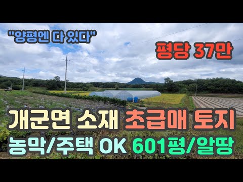 [급매] 개군면 소재 농막/주택건축 가능한 초급매물 토지~ 평당 37만~~ 양평토지급매물,양평땅,양평땅급매물,전원주택,양평전원주택지,양평엔공인중개사