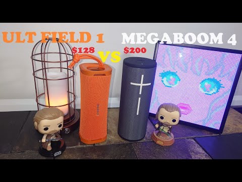 Ultimate Ears MegaBoom 4 vs Sony ULT Field 1 😧 $200 vs $128 Cylinder Bluetooth Speaker Matchup