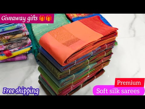 🥰Mixed Sarees Collections (11.11.2024) Soft&Dolly Sarees ❤️ giveaway 🎁🎁