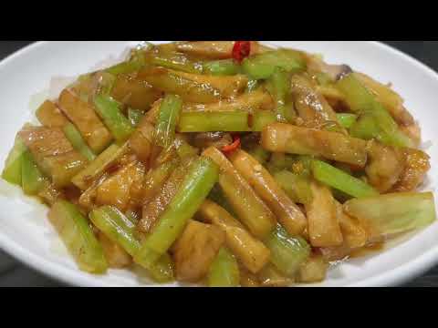 How to make delicious stir-fried king abalone mushrooms, the chef will teach you a trick, crispy and