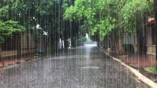 Heavy Rainstorm in Tin Roof & Intense Thunder Sounds And Night | Rain Sound For Sleep, Relax, Study