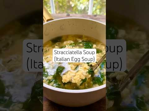 Make this EASY soup recipe in 20-minutes or less! (Stracciatella Soup)