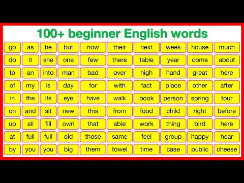 100+ Beginner words you need to know 🤔 | Improve your English vocabulary | IELTS TOEFL practice