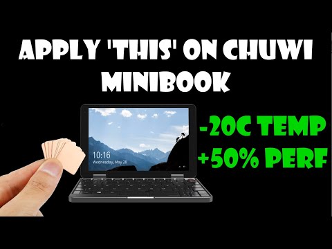 Apply copper pad on CHUWI Minibook, lower temperature and increase CPU performance!