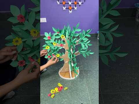 🌲 Miniature Decorative Tree — Paper Craft | #short #youtubeshort #reel #viral #trending #diycrafts