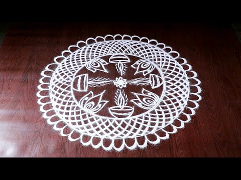 Karthigai deepam special rangoli | vilakku kolam | vilakku rangoli | vilakku mugguluu