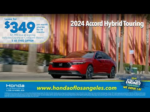 🚗 Lease the 2024 Honda Accord Hybrid Touring for Only $349 at Honda DTLA!